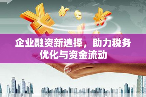 门源企业融资新选择，助力税务优化与资金流动