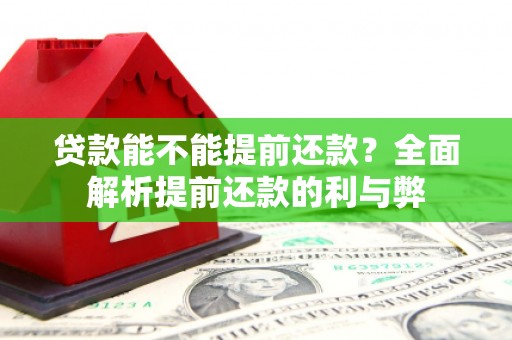 门源贷款能不能提前还款？全面解析提前还款的利与弊