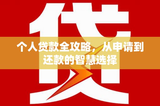 门源个人贷款全攻略，从申请到还款的智慧选择