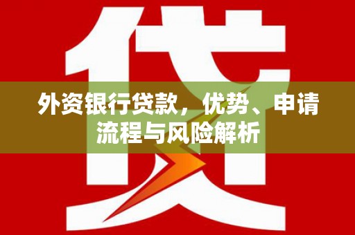 门源外资银行贷款，优势、申请流程与风险解析