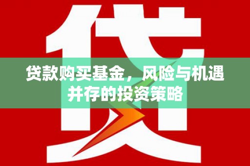 门源贷款购买基金，风险与机遇并存的投资策略