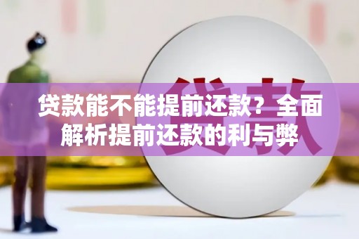 门源贷款能不能提前还款？全面解析提前还款的利与弊