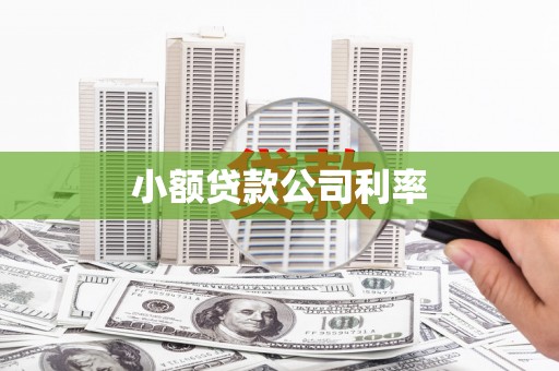 门源小额贷款公司利率