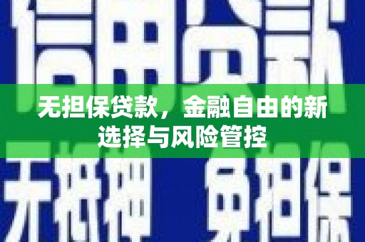门源无担保贷款，金融自由的新选择与风险管控