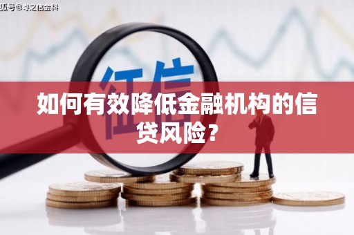 门源如何有效降低金融机构的信贷风险？