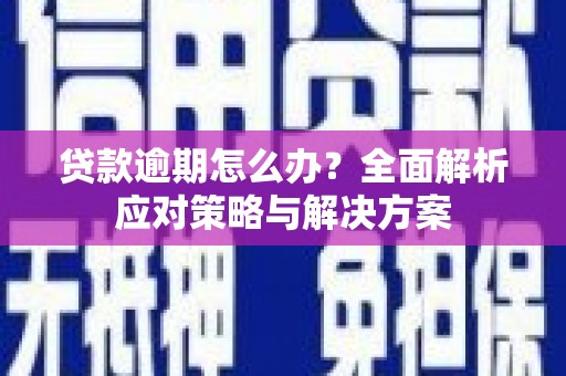 门源贷款逾期怎么办？全面解析应对策略与解决方案