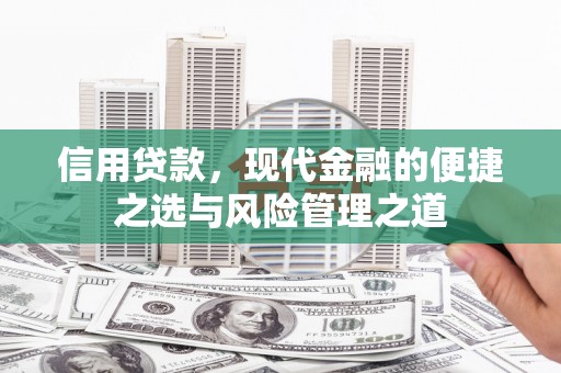 门源信用贷款，现代金融的便捷之选与风险管理之道