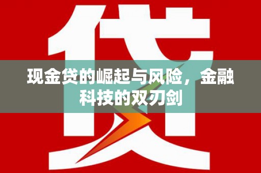 门源现金贷的崛起与风险，金融科技的双刃剑