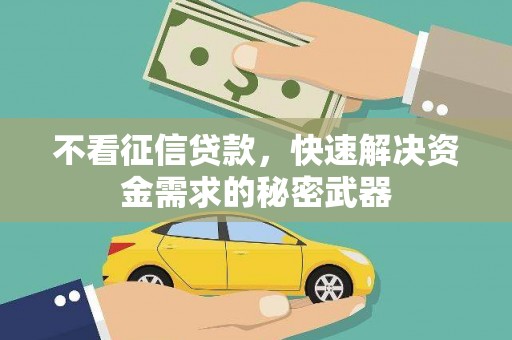门源不看征信贷款，快速解决资金需求的秘密武器