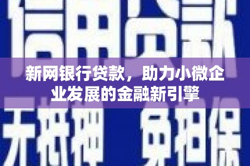门源新网银行贷款，助力小微企业发展的金融新引擎