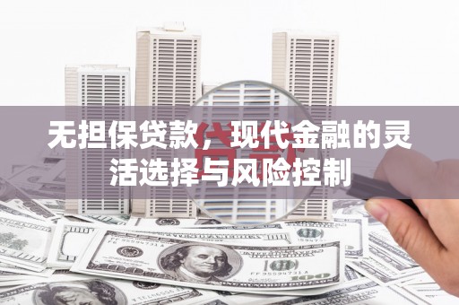 门源无担保贷款，现代金融的灵活选择与风险控制