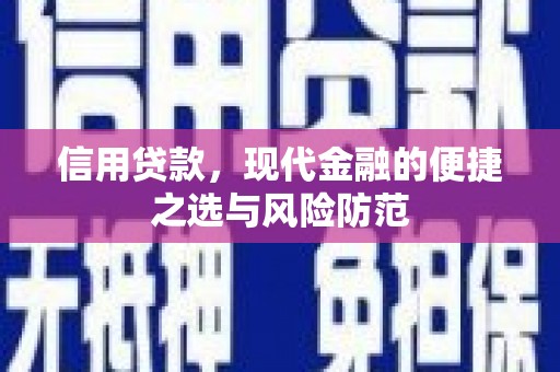 门源信用贷款，现代金融的便捷之选与风险防范