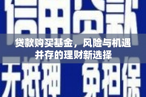 门源贷款购买基金，风险与机遇并存的理财新选择