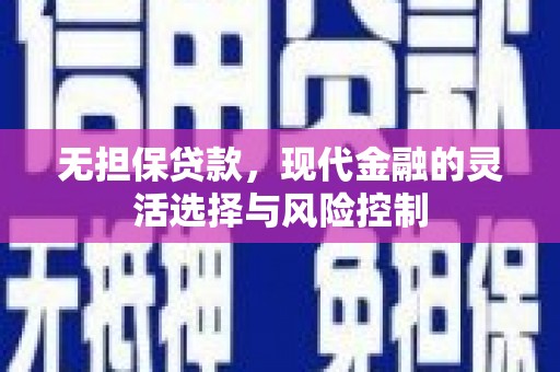门源无担保贷款，现代金融的灵活选择与风险控制