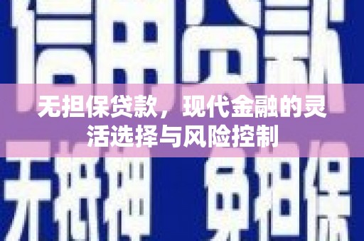 门源无担保贷款，现代金融的灵活选择与风险控制