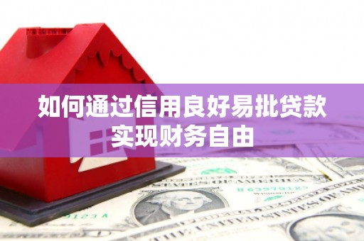 门源如何通过信用良好易批贷款实现财务自由
