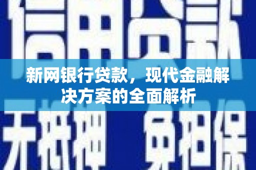 门源新网银行贷款，现代金融解决方案的全面解析