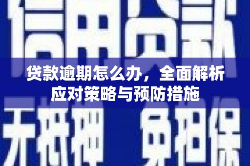 门源贷款逾期怎么办，全面解析应对策略与预防措施