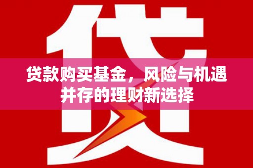 门源贷款购买基金，风险与机遇并存的理财新选择