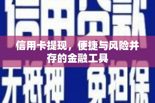 门源信用卡提现，便捷与风险并存的金融工具