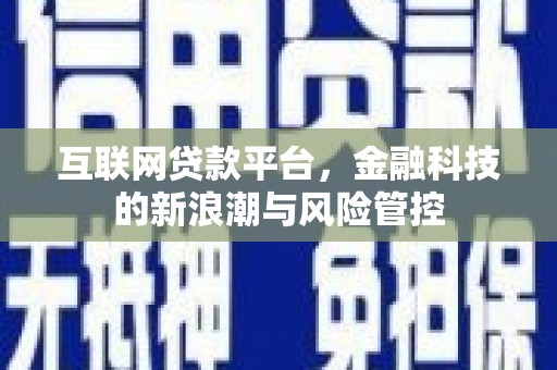 门源互联网贷款平台，金融科技的新浪潮与风险管控