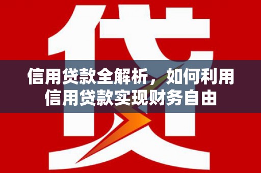 门源信用贷款全解析，如何利用信用贷款实现财务自由