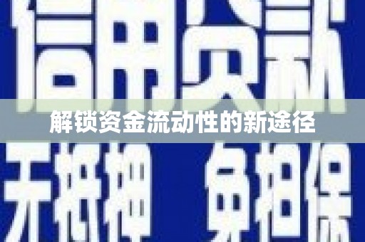 门源解锁资金流动性的新途径