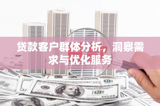 门源贷款客户群体分析，洞察需求与优化服务